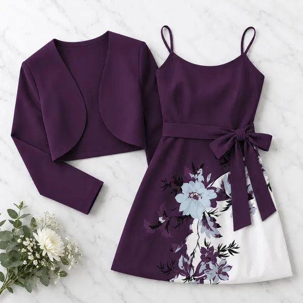 Elara_Elegant_2_Piece_Womens_Royal_Purple_Cardigan_Jacket_Floral_Suspender_Dress_Set