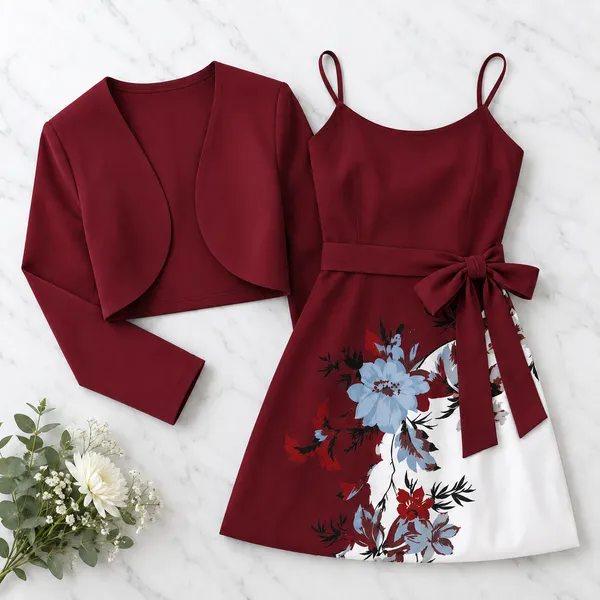 Elara_Elegant_2_Piece_Womens_Maroon_Cardigan_Jacket_Floral_Suspender_Dress_Set