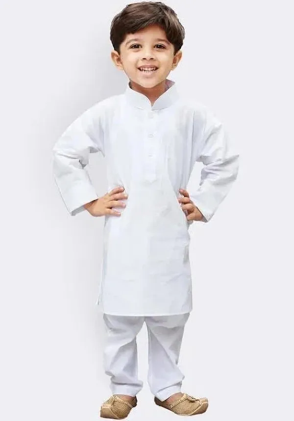 White_Cotton_Straight_Kurta_Pyjama_Set_For_Boys