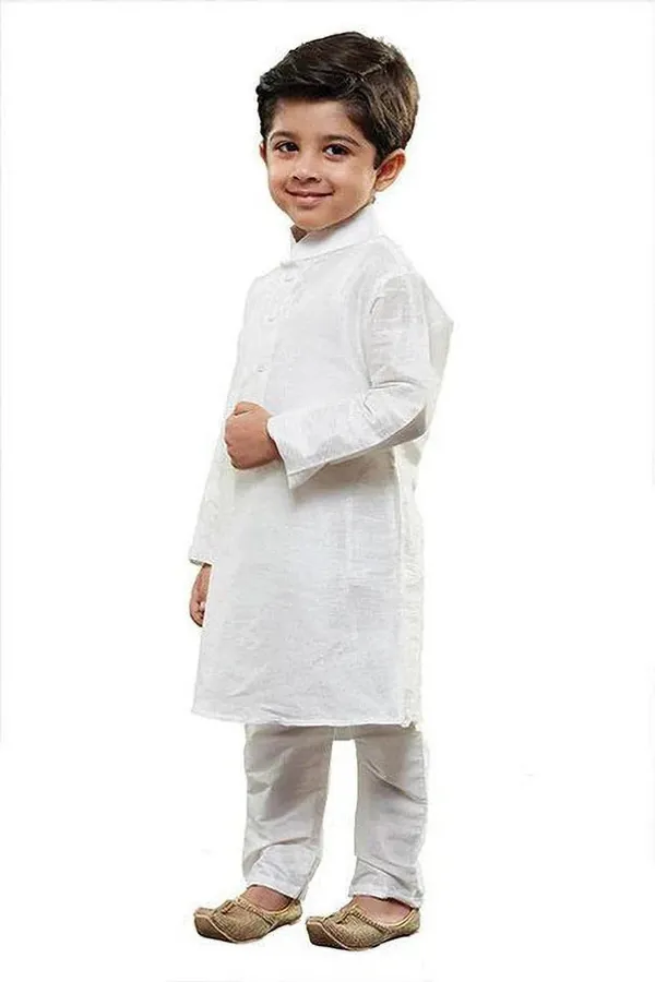 White_Cotton_Straight_Kurta_Pyjama_Set_For_Boys