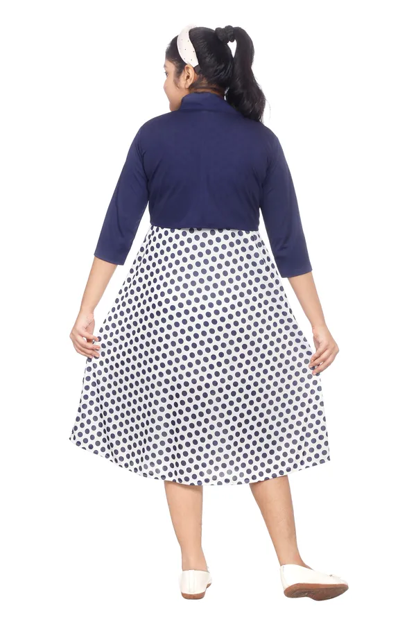 Navy_And_White_Polka_Dot_Fit_And_Flare_Dress_With_Shrug_For_Girls