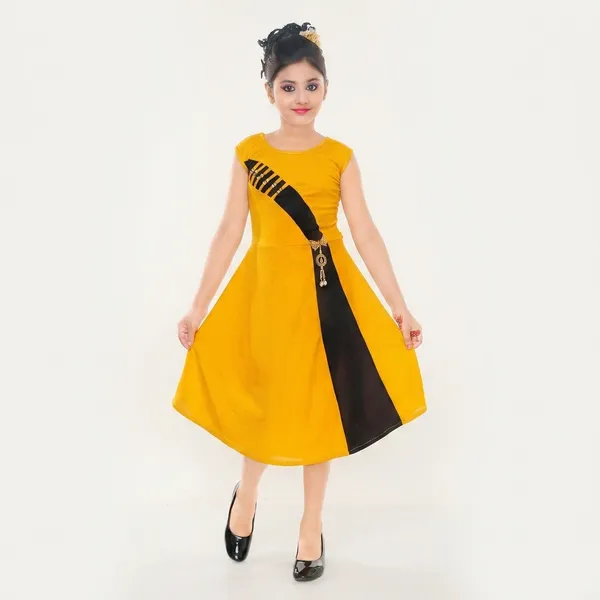 Yellow_Cotton_Fit_And_Flare_Ethnic_Dress_For_Girls