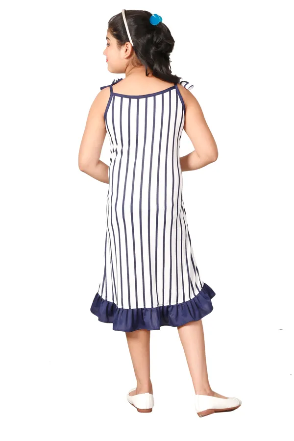 Navy_Blue_And_White_Striped_Tie-Shoulder_Frock_For_Girls