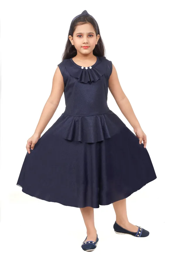 Navy_Blue_Ruffle_Collar_Peplum_Fit_And_Flare_Dress_For_Girls