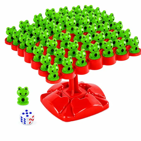 GC_Frog_Balance_Tree_Board_Game_for_Kids_–_Educational_Montessori_STEM_Stacking_&_Balancing_Puzzle_Toy,_Concentration_&_Fine_Motor_Skill_Building_Interactive_Family_Game_for_Boys_&_Girls_Ages_3+