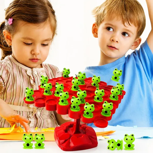 GC_Frog_Balance_Tree_Board_Game_for_Kids_–_Educational_Montessori_STEM_Stacking_&_Balancing_Puzzle_Toy,_Concentration_&_Fine_Motor_Skill_Building_Interactive_Family_Game_for_Boys_&_Girls_Ages_3+