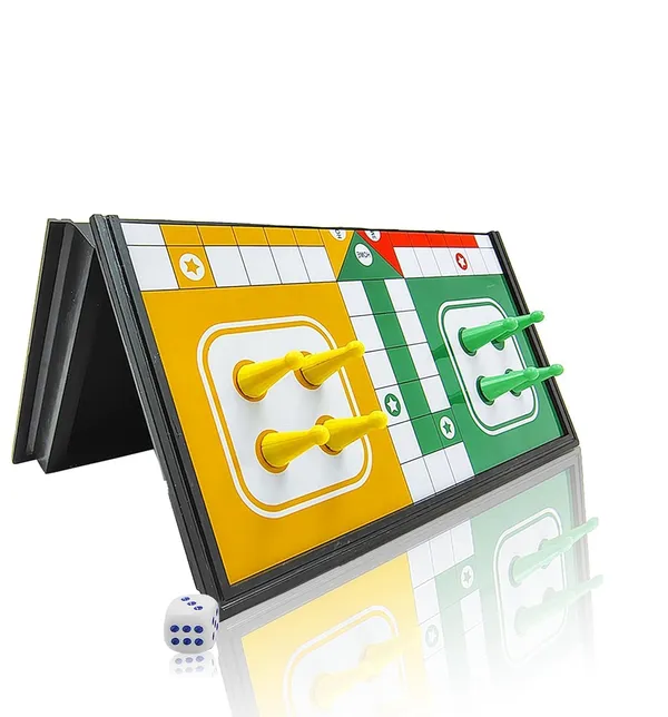 GC_Magnetic_Ludo_Board_Game,_Portable_Folding_Strategy_Game_with_Magnetic_Pawns_and_Dice,_Travel-Friendly_Family_Game_Night_Essential_for_Ages_3+