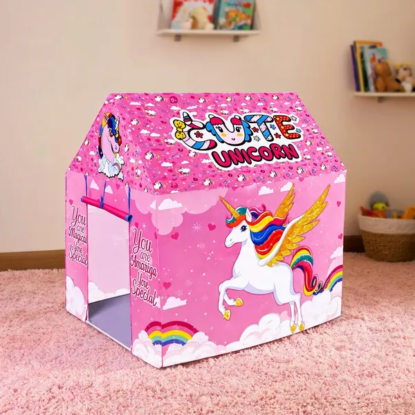 Unicorn_Print_Led_Light_Foldable_Kids_Play_Tent_For_Girls_Boys