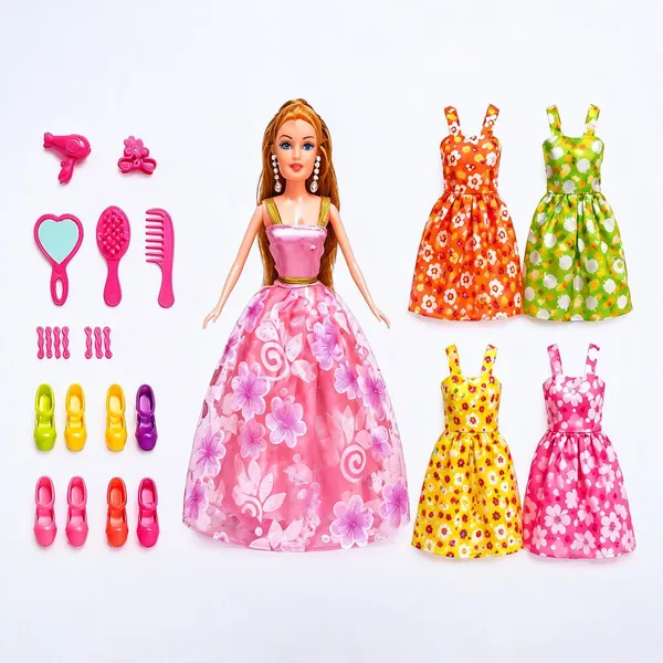 Pink_Fashion_Princess_Doll_Set_With_Long_Hair_For_Girls_3_Years