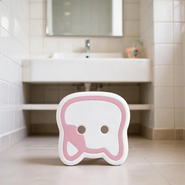 White_Plastic_Tooth_Shape_Step_Stool_For_Kids