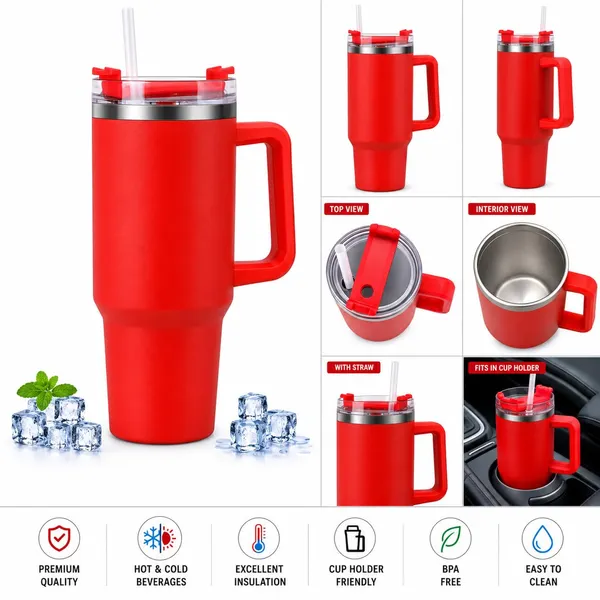 Stainless_Steel_Floral_Red_Insulated_Travel_Tumbler_1200_Ml_With_Straw