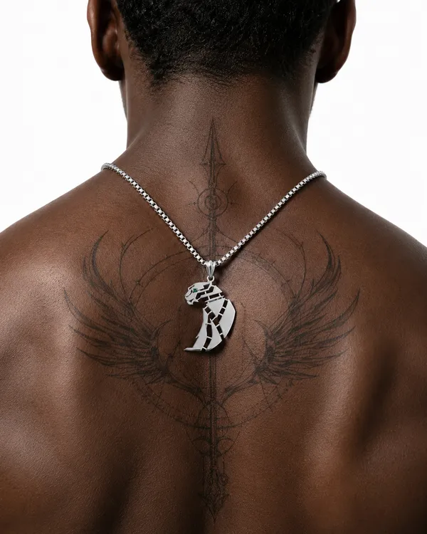 The_Panther_Geometric_Pendant_Necklace_Silver