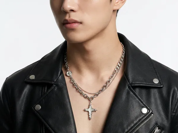 Spiked_Cross_Layered_Necklace