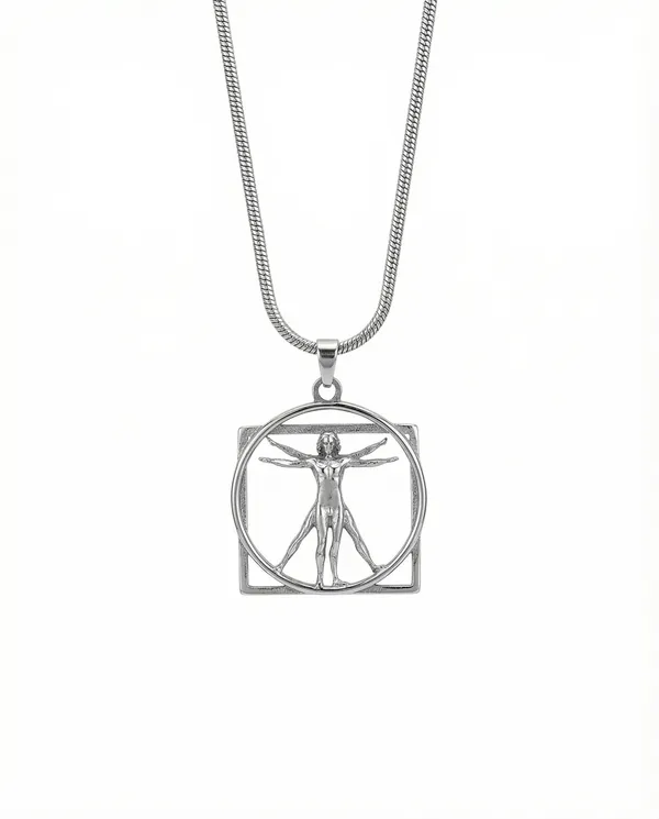 Vitruvian_Man_Pendant_Necklace_Silver