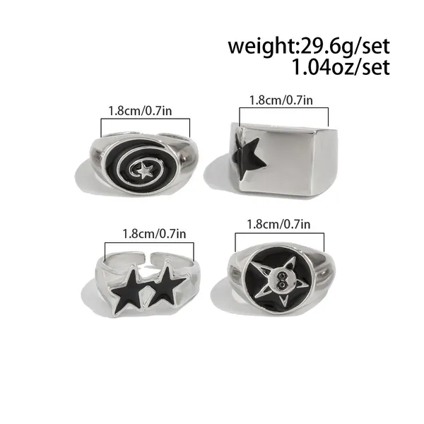 Starlight_Statement_Adjustable_Ring_Set_Of_4