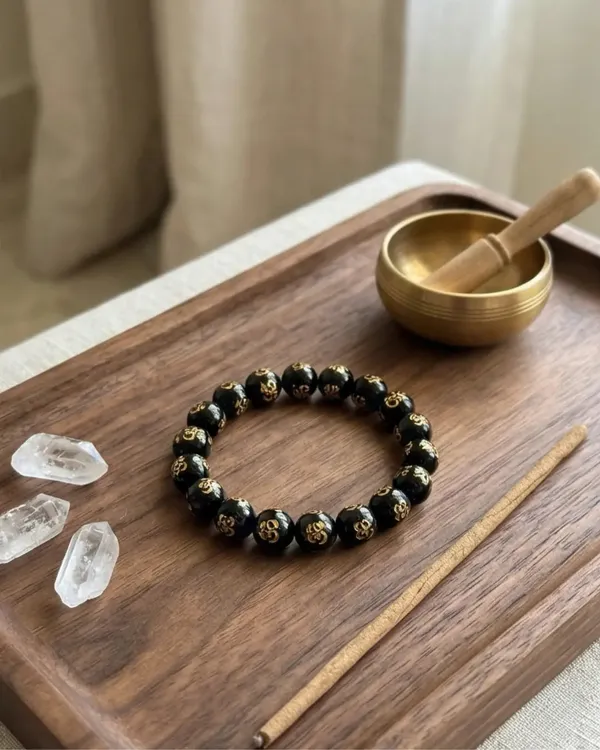 Black_Om_Engraved_Beaded_Bracelet