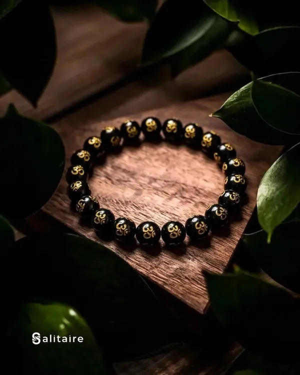 Black_Om_Engraved_Beaded_Bracelet