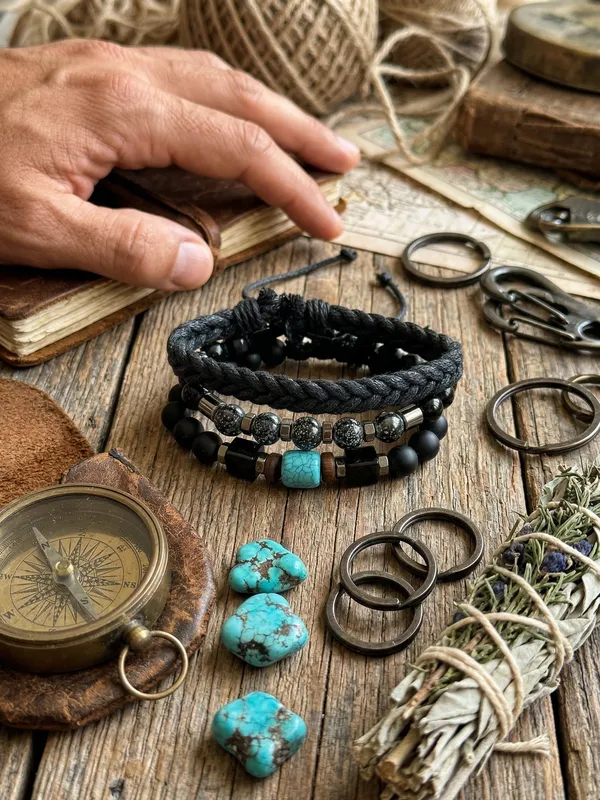Turquoise_Onyx_Bracelet_Stack