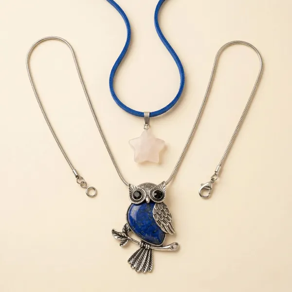 Mystic_Owl_Layered_Pendant_Set_Lapis_Lazuli_Fog_Quartz