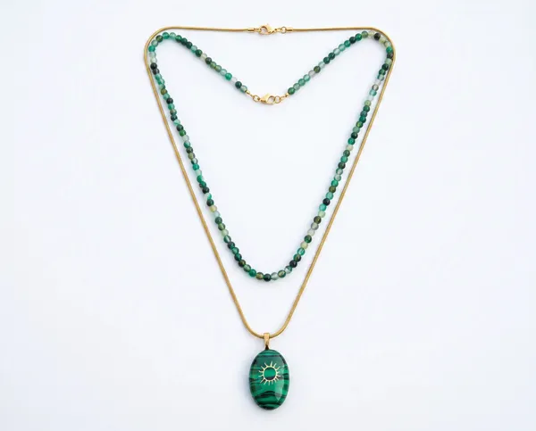 Sol_Stack_Green_Agate_Gold_Snake_Chain_Set