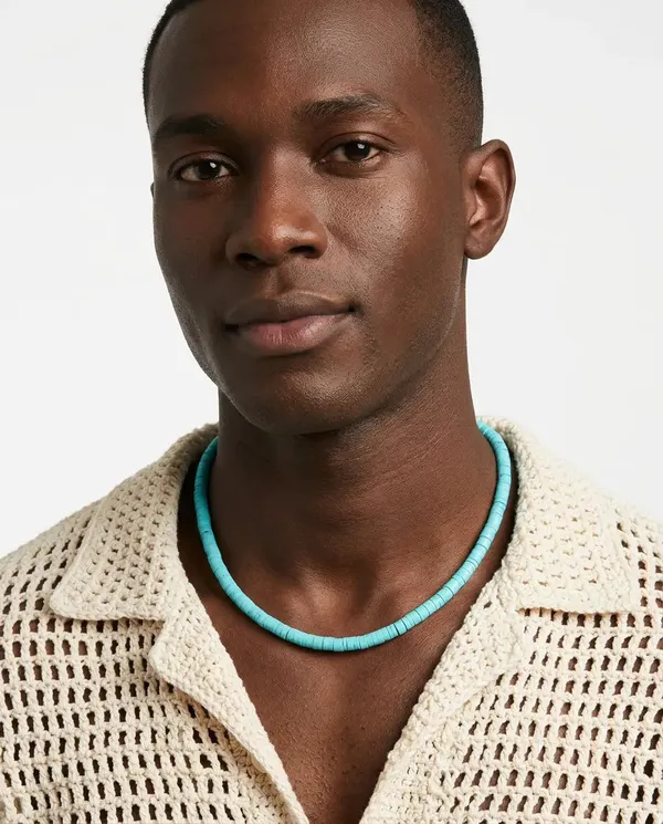 Turquoise_Heishi_Necklace_Plain