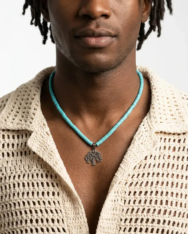 Turquoise_Heishi_Necklace_Plain