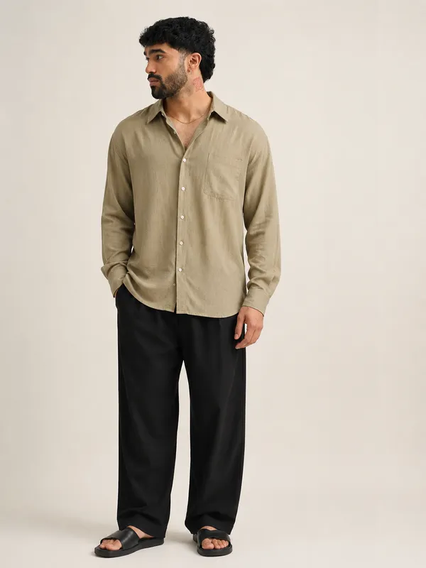 Light_Olive_Linen_Relaxed_Fit_Full_Sleeve_Shirt_For_Men