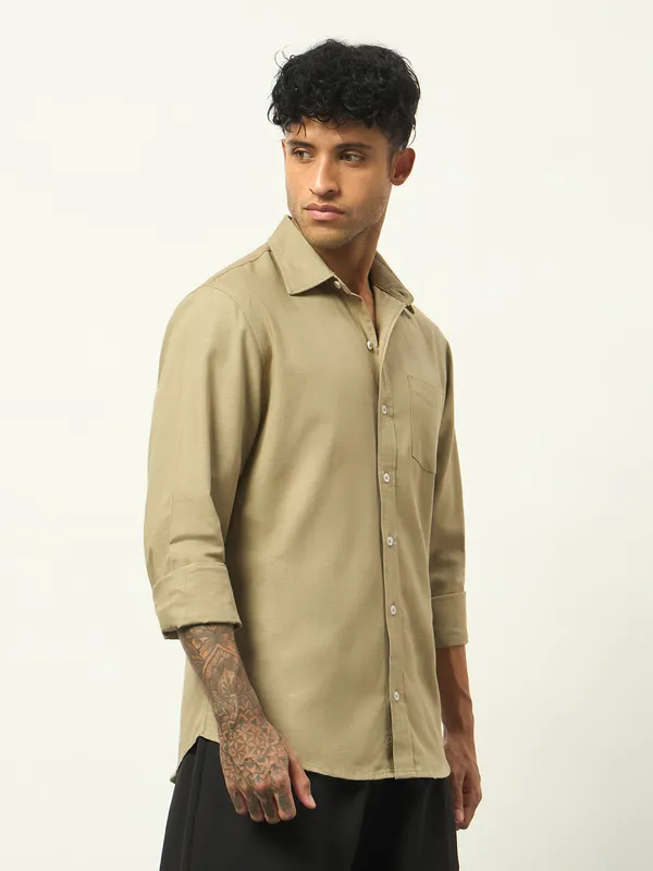 Beige_Cotton_Regular_Fit_Full_Sleeve_Shirt_For_Men