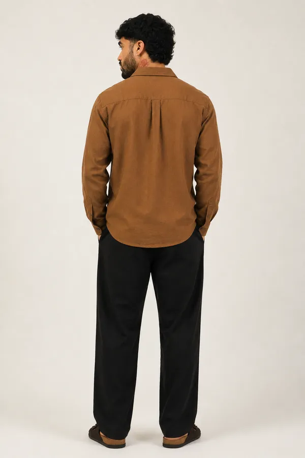 Brown_Cotton_Regular_Fit_Full_Sleeve_Shirt_For_Men