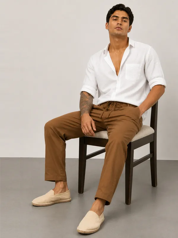 Brown_Linen_Relaxed_Fit_Trousers_For_Men