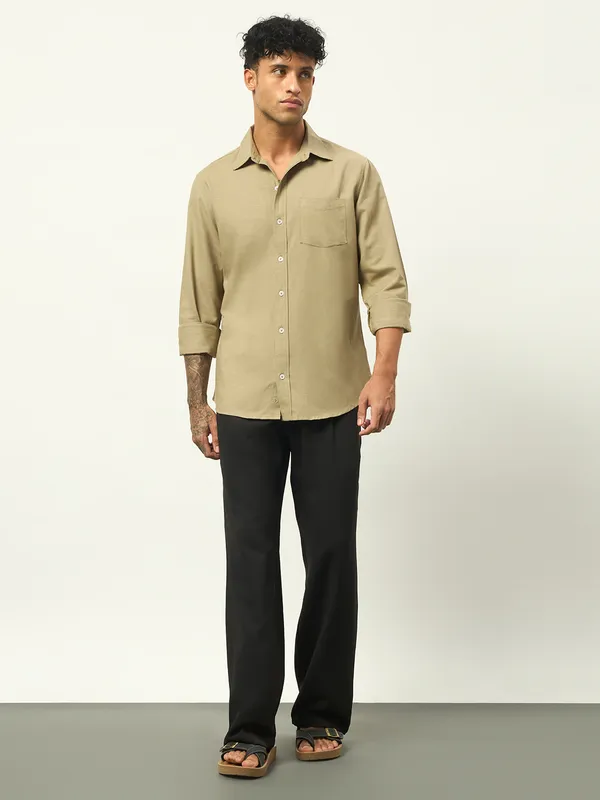 Beige_Cotton_Regular_Fit_Full_Sleeve_Shirt_For_Men