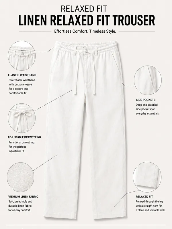 White_Linen_Relaxed_Fit_Drawstring_Trousers_For_Men