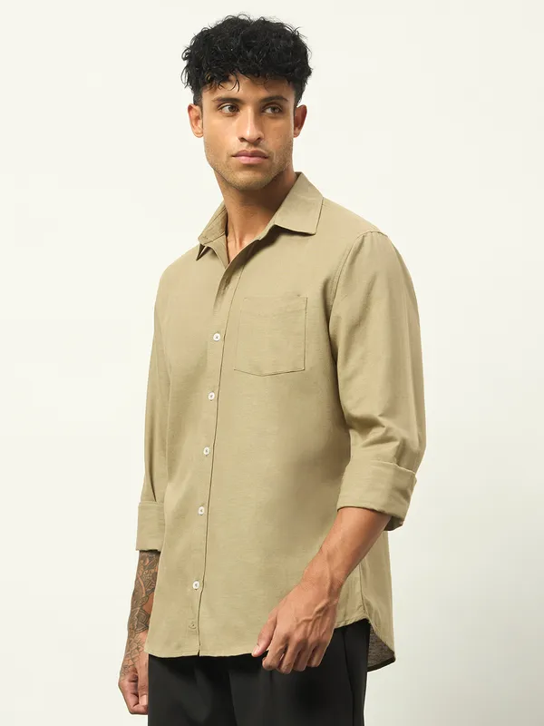 Beige_Cotton_Regular_Fit_Full_Sleeve_Shirt_For_Men