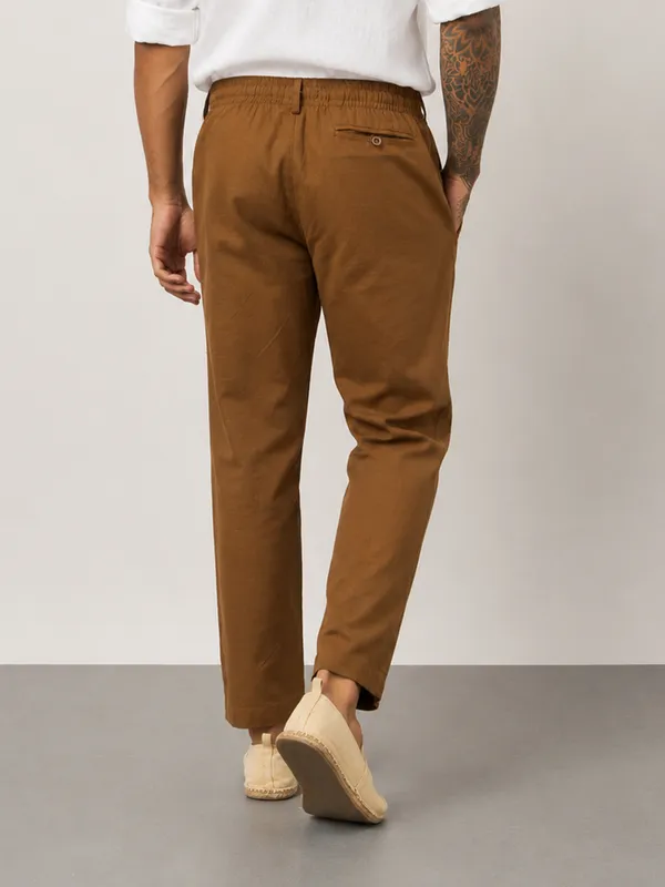 Brown_Linen_Relaxed_Fit_Trousers_For_Men