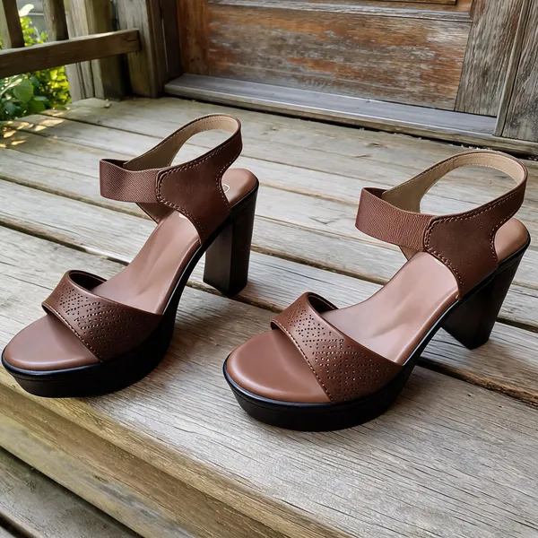 Brown_Leather_With_Pu_Sole_Block_Heel_Sandals_For_Women