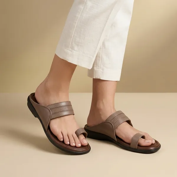 Brown_Leather_With_Pu_Sole_Flat_Sandals_For_Women