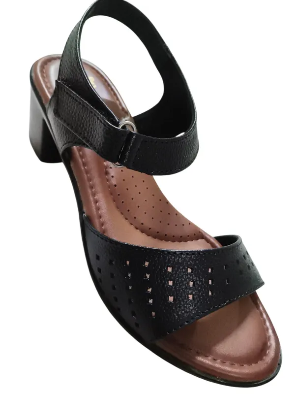 Black_Leather_With_Pu_Sole_Block_Heel_Sandals_For_Women
