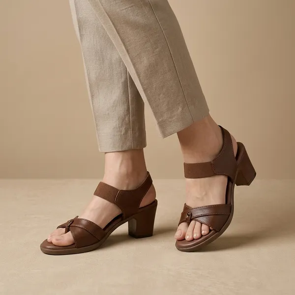 Brown_Leather_With_Pu_Sole_Block_Heel_Sandals_For_Women