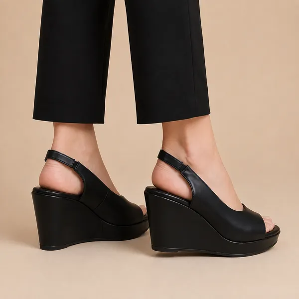 Black_Leather_With_Pu_Sole_Wedge_Sandals_For_Women