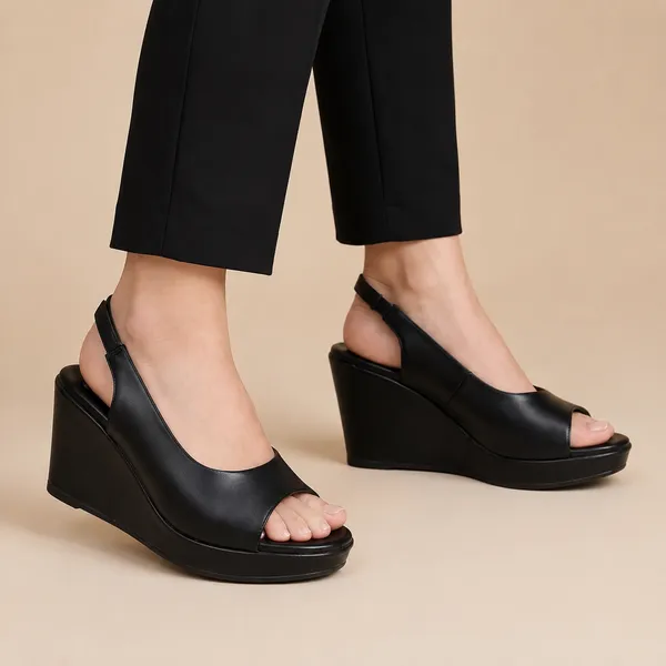 Black_Leather_With_Pu_Sole_Wedge_Sandals_For_Women