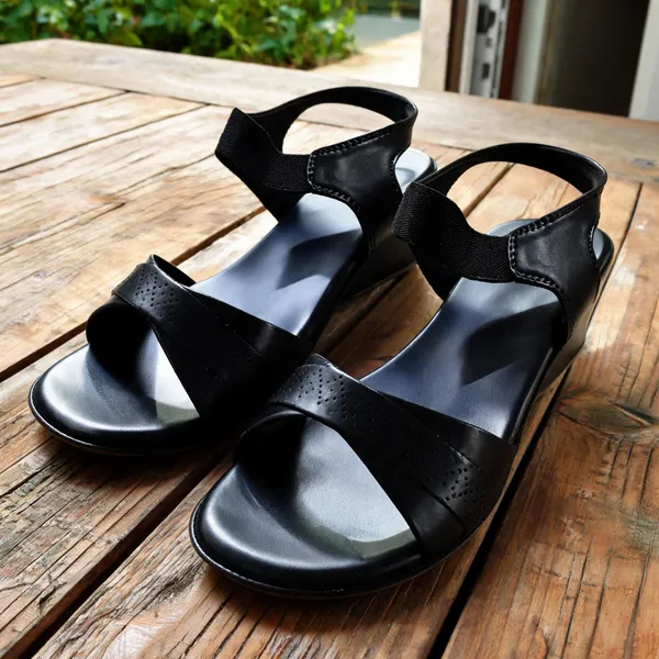 Black_Leather_With_Pu_Sole_Wedge_Sandals_For_Women