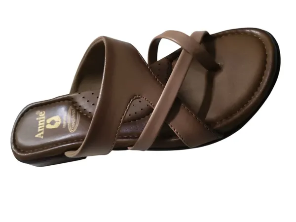 Tan_Leather_With_Pu_Sole_Flat_Sandals_For_Women