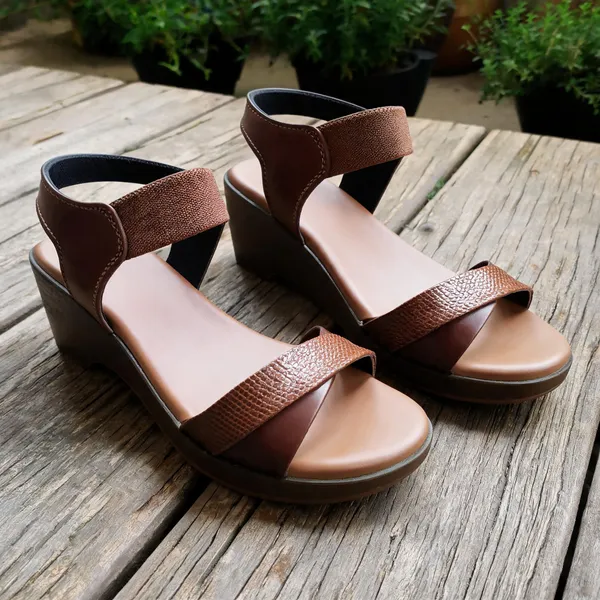 Brown_Leather_With_Pu_Sole_Wedge_Sandals_For_Women