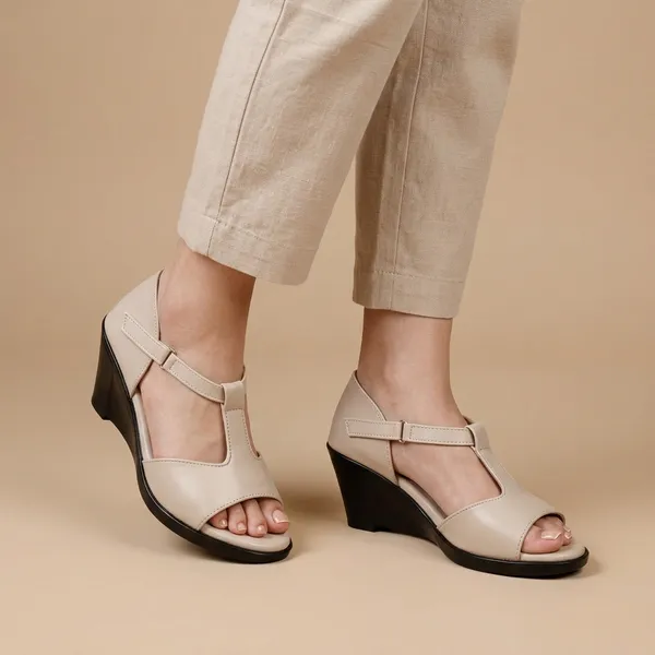 Beige_Leather_With_Pu_Sole_Wedge_Sandals_For_Women