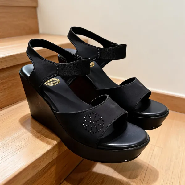 Black_Eva_Lycra_With_Swarovski_Wedge_Sandals_For_Women