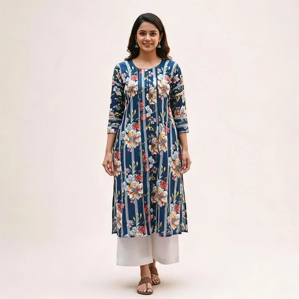 Navy_Blue_Kurta_Cotton_Dobby_For_Women