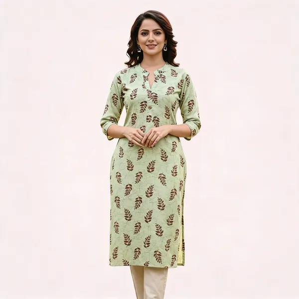 Green_Kurta_Rayon_Foil_For_Women