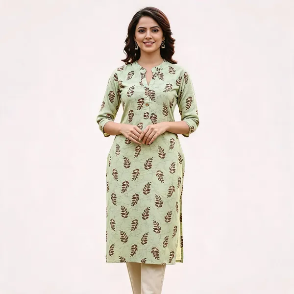 Green_Kurta_Rayon_Foil_For_Women