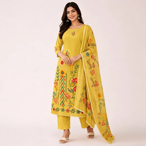Yellow_Kurta_Palazzo_Set_Cotton_Print_For_Women