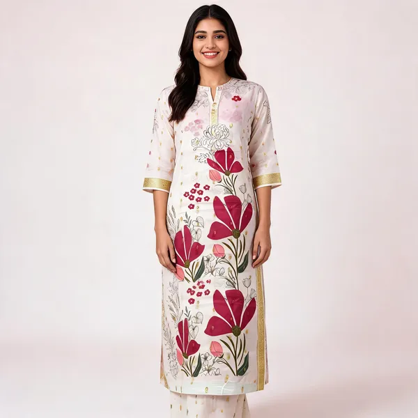 White_Unstitched_Dress_Material_Jacquard_Suit_For_Women